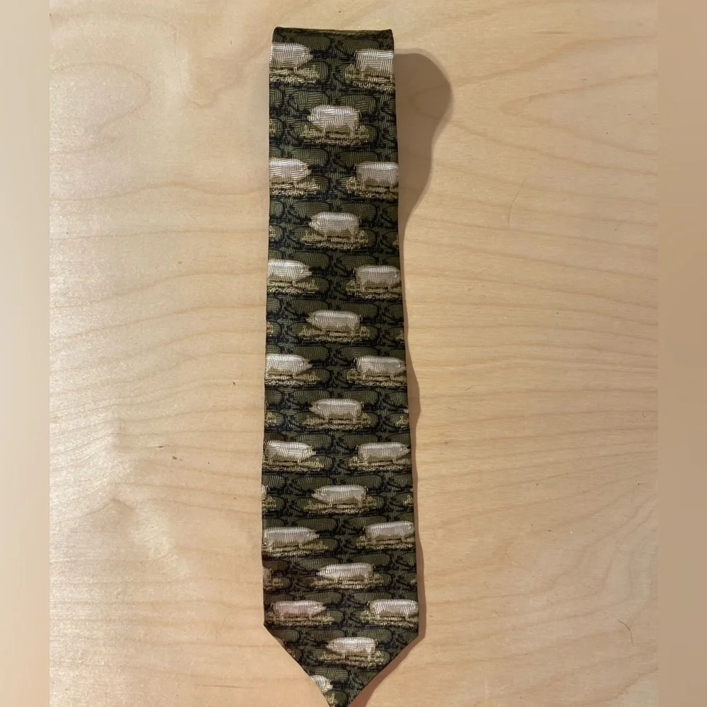 Bob Timberlake Elegant Green Patterned Tie (CI)